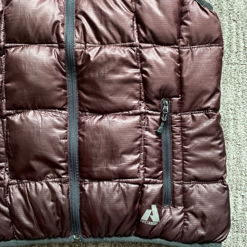 Eddie Bauer Maroon Quilted Down Vest - Picture 3 of 6